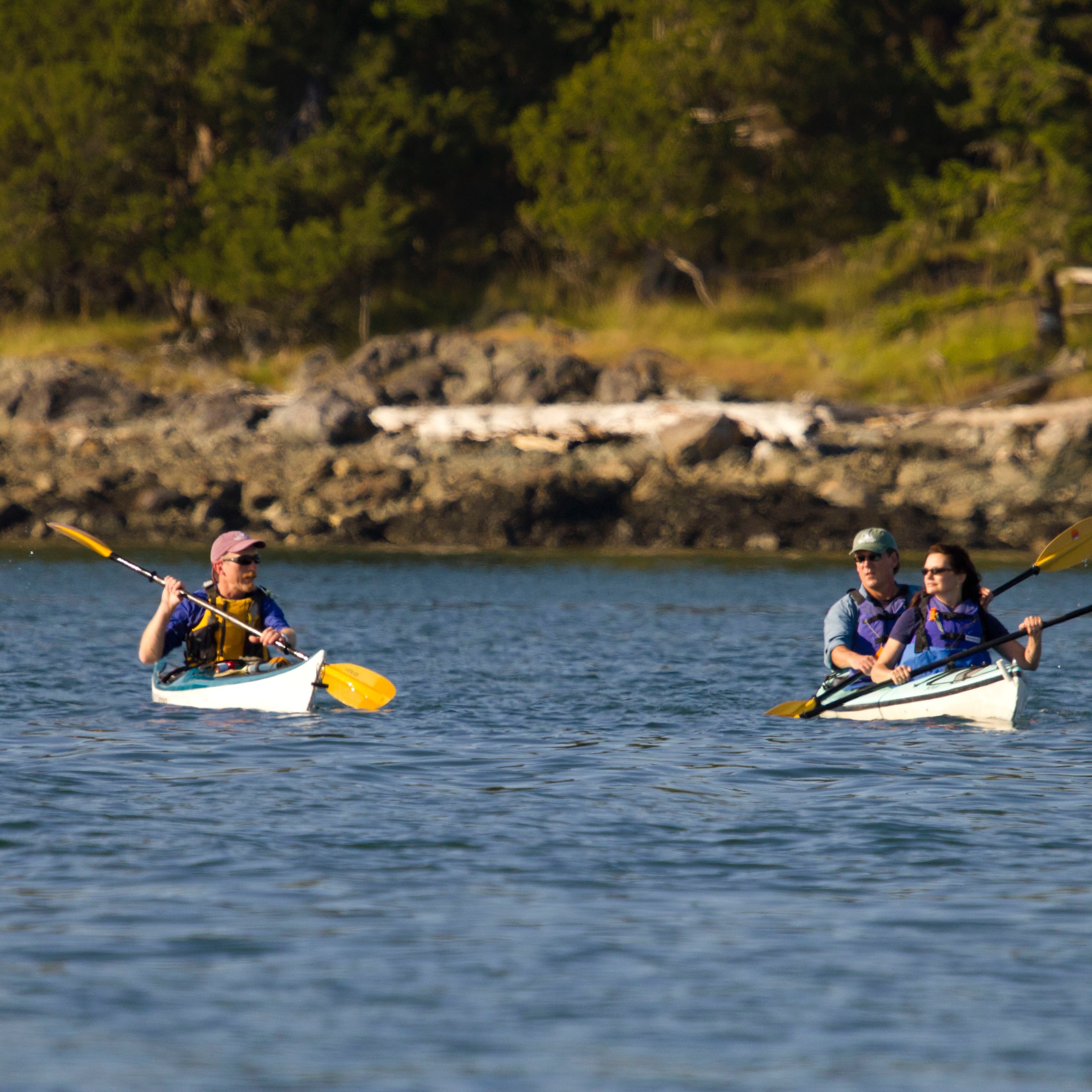 3 people kayaking