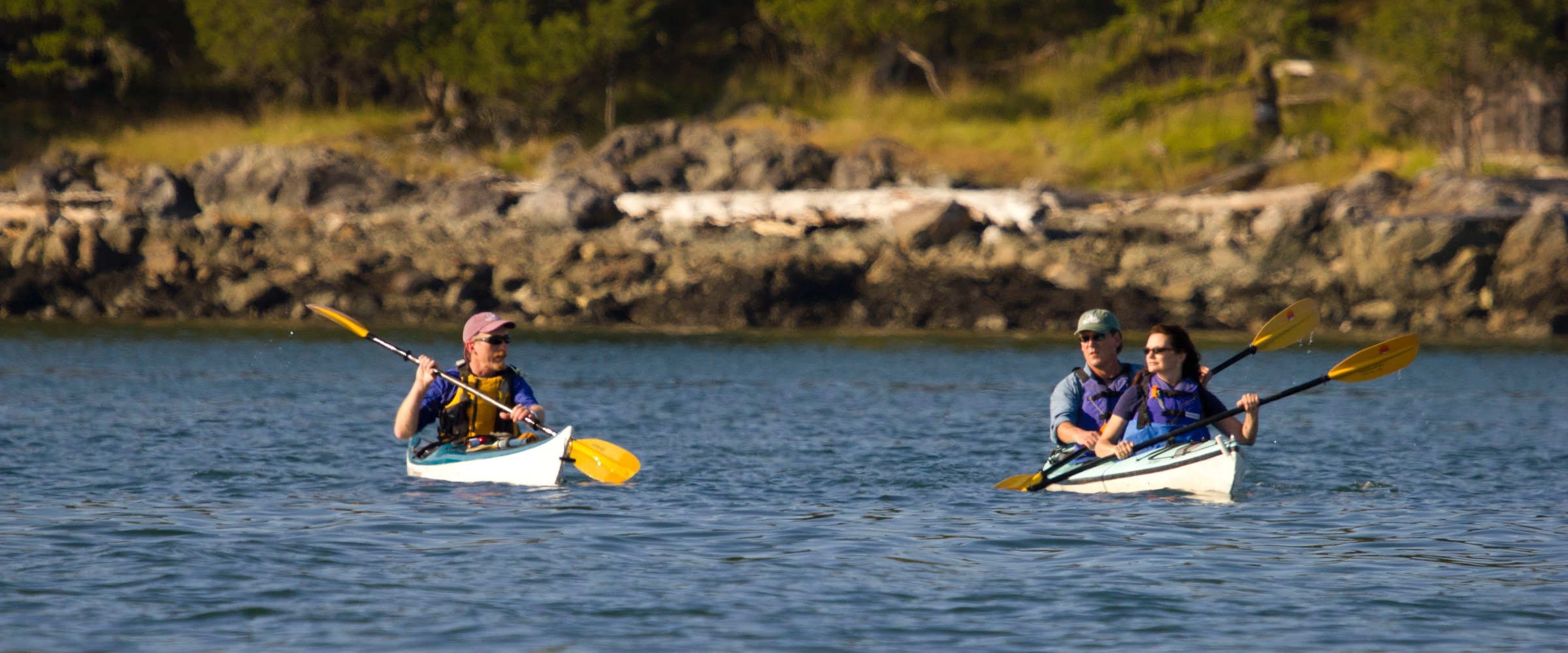 3 people kayaking
