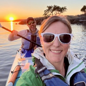 a couple of people posing for the camera